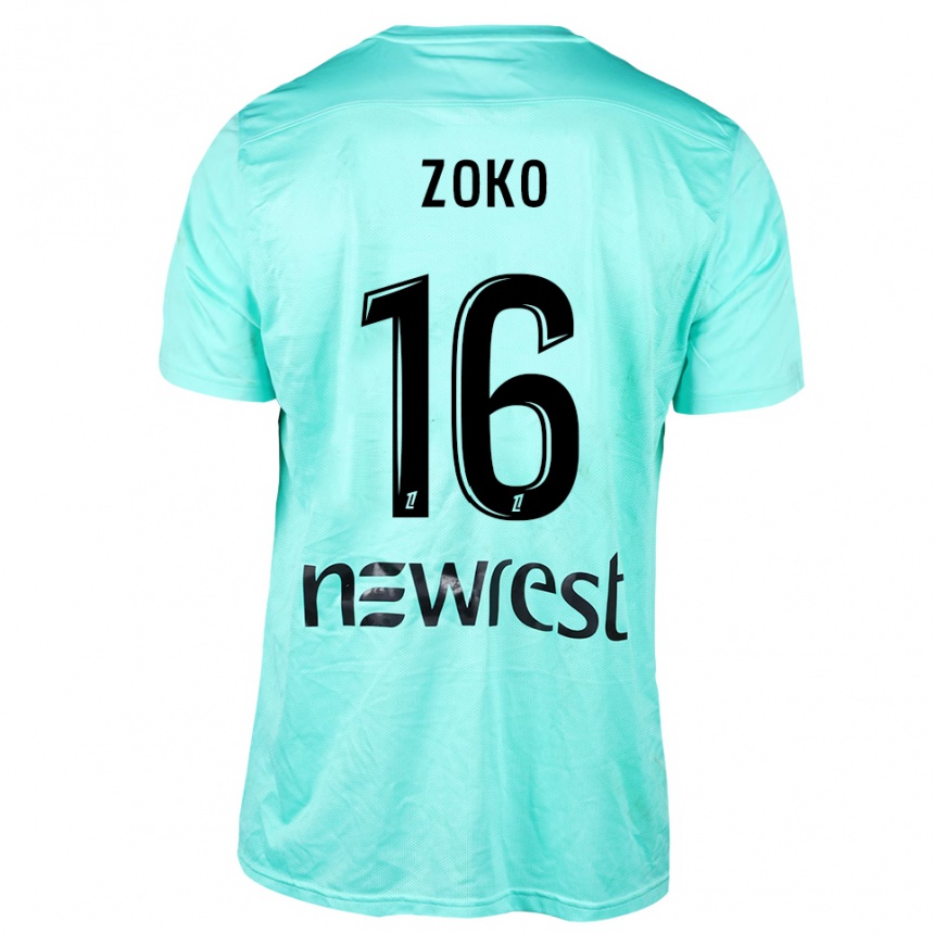 גברים כדורגל Nathan Zoko #16 אקווה שחור חולצת שוער 2025/26