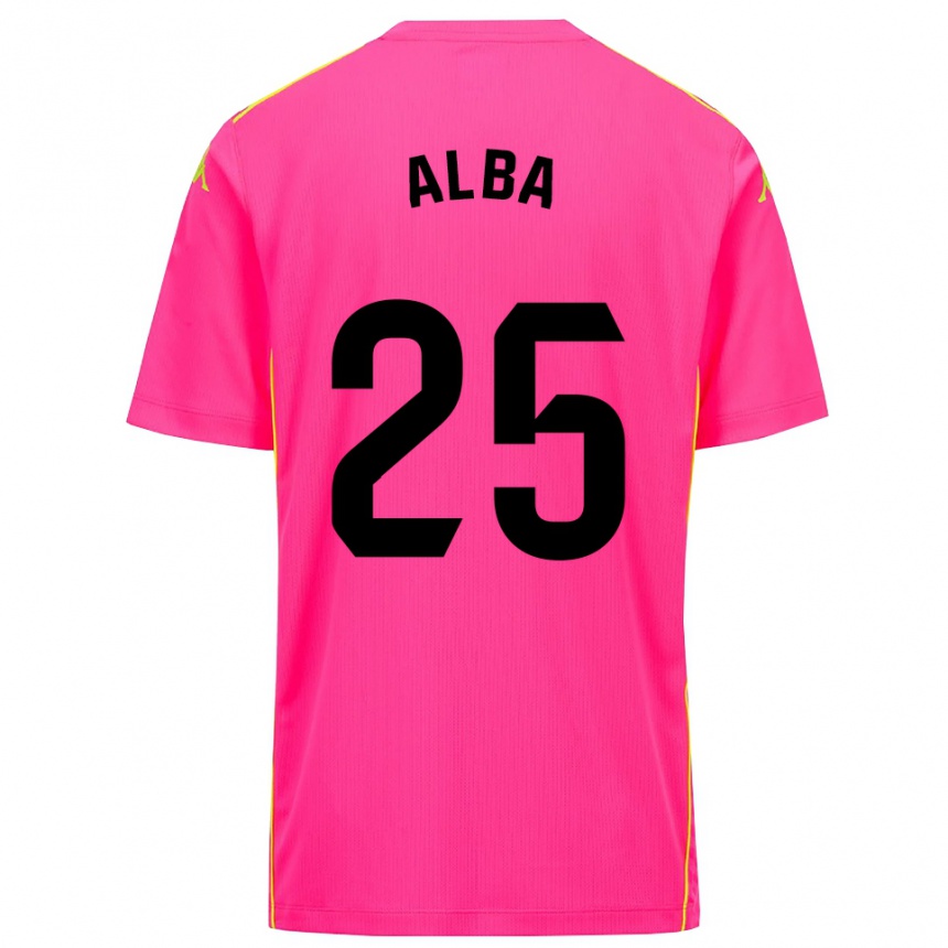 גברים כדורגל Alba Acebes Rodríguez #25 ורוד עמוק שחור חולצת שוער 2025/26