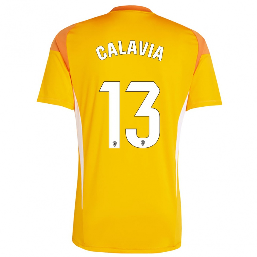 גברים כדורגל Carlos Calavia #13 צהוב כתום כהה חולצת שוער 2025/26