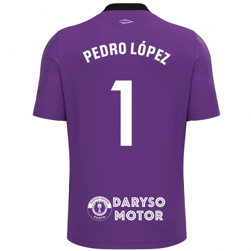 גברים כדורגל Pedro López #1 סגול לבן חולצת שוער 2025/26