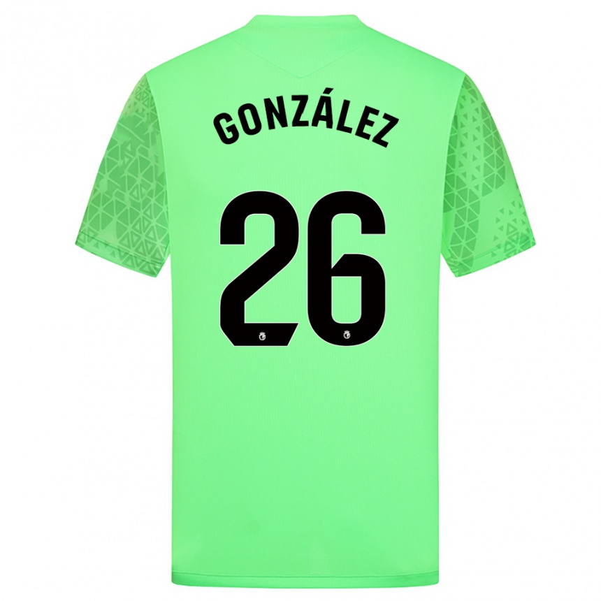 גברים כדורגל דייגו גונסאלס #26 ירוק קפיצי שחור חולצת שוער 2025/26
