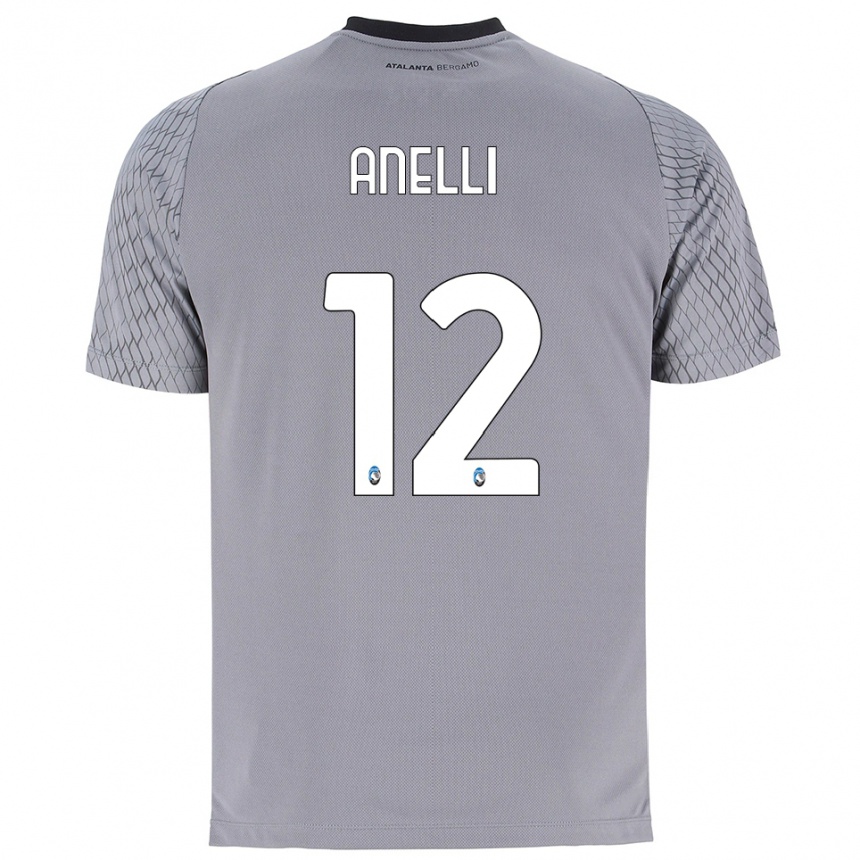 גברים כדורגל Alessandro Anelli #12 אפור כחול אדום חולצת שוער 2025/26