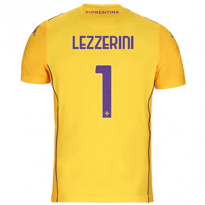 גברים כדורגל Luca Lezzerini #1 כתום צהוב סגול חולצת שוער 2025/26