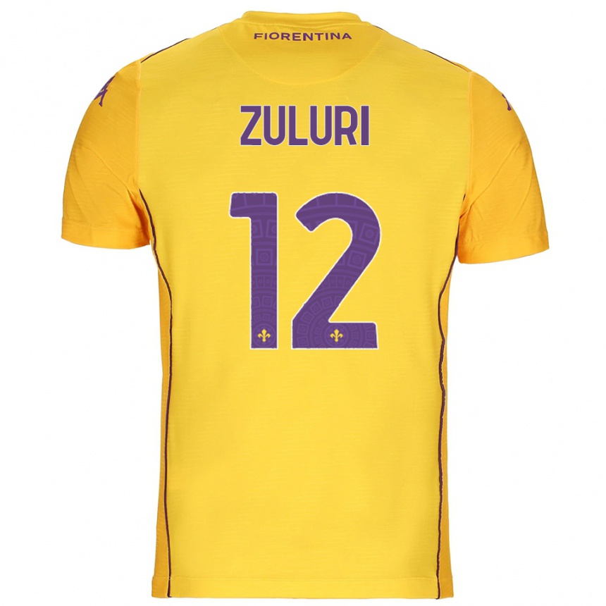 גברים כדורגל אתנה זולורי #12 כתום צהוב סגול חולצת שוער 2025/26