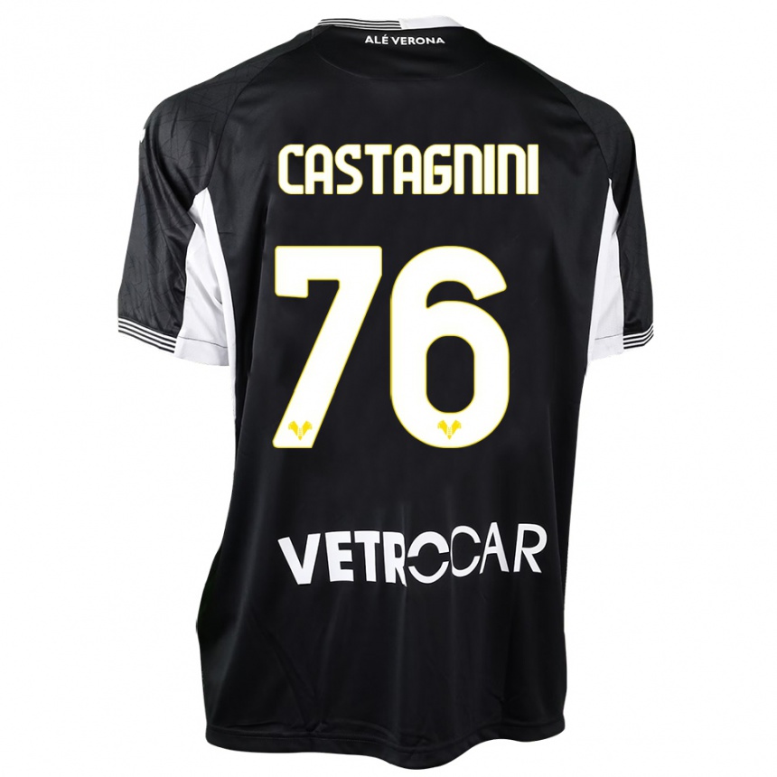 גברים כדורגל מירקו קסטניני #76 שחור לבן חולצת שוער 2025/26