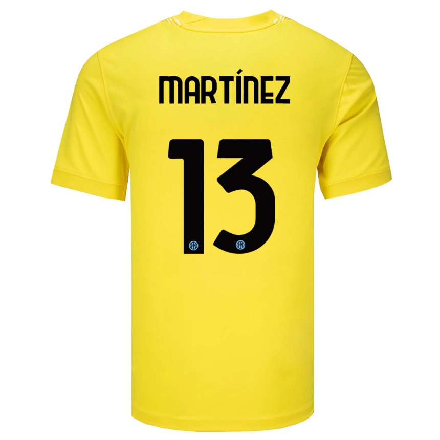 גברים כדורגל ז'וזפ מרטינס #13 צהוב בהיר שחור חולצת שוער 2025/26