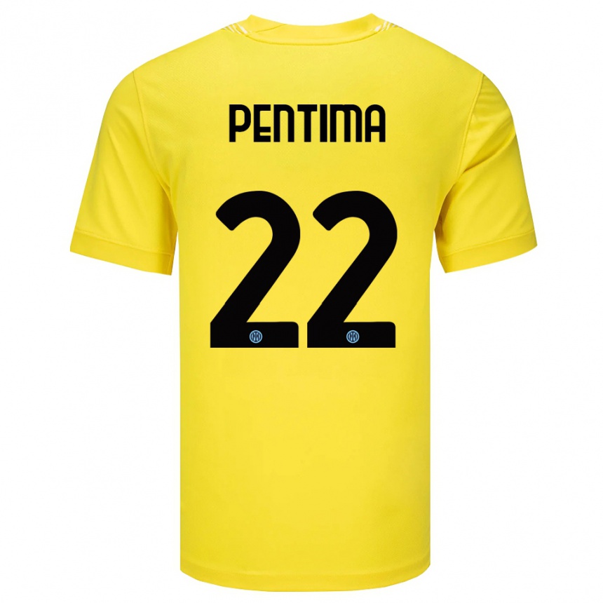 גברים כדורגל אלסנדרו פנטימה #22 צהוב בהיר שחור חולצת שוער 2025/26