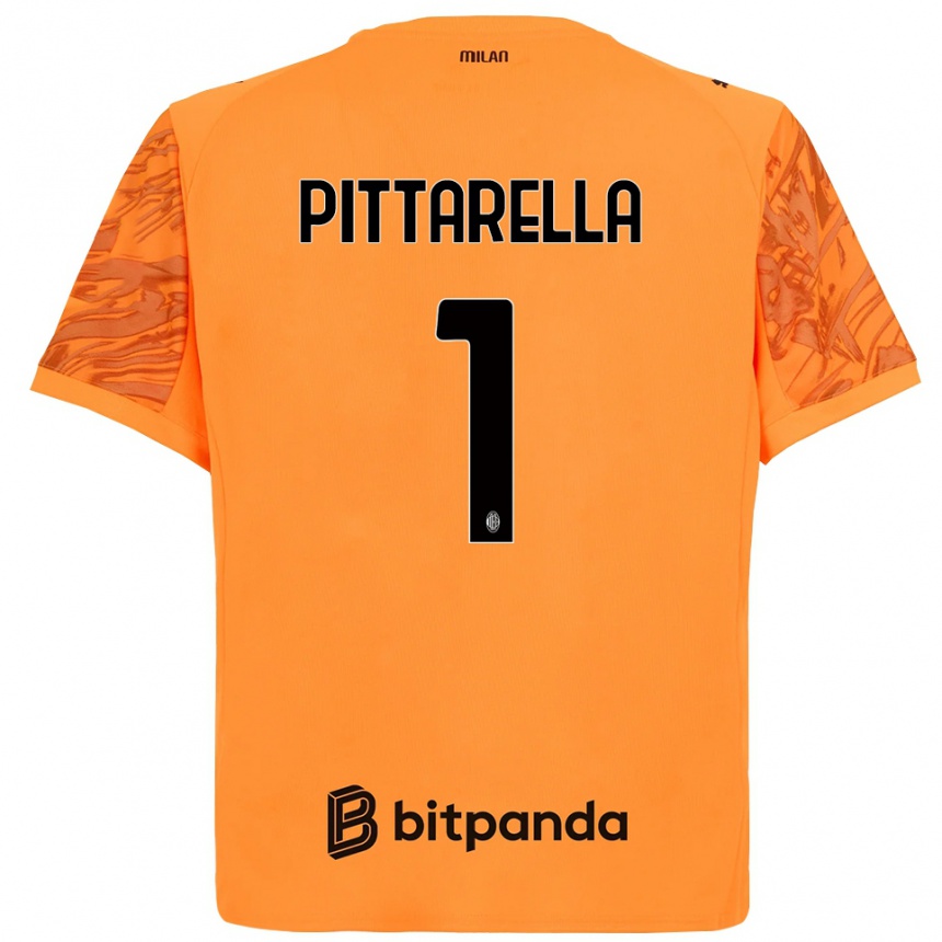 גברים כדורגל Matteo Pittarella #1 כתום צהוב שחור חולצת שוער 2025/26