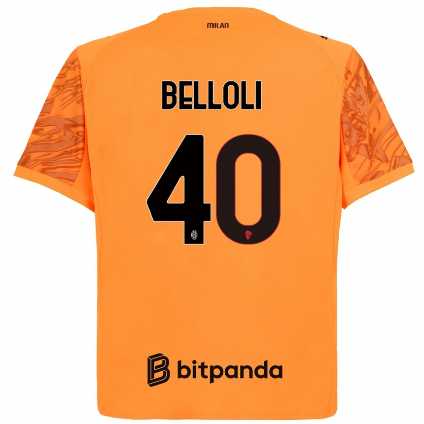 גברים כדורגל Sofia Belloli #40 כתום צהוב שחור חולצת שוער 2025/26