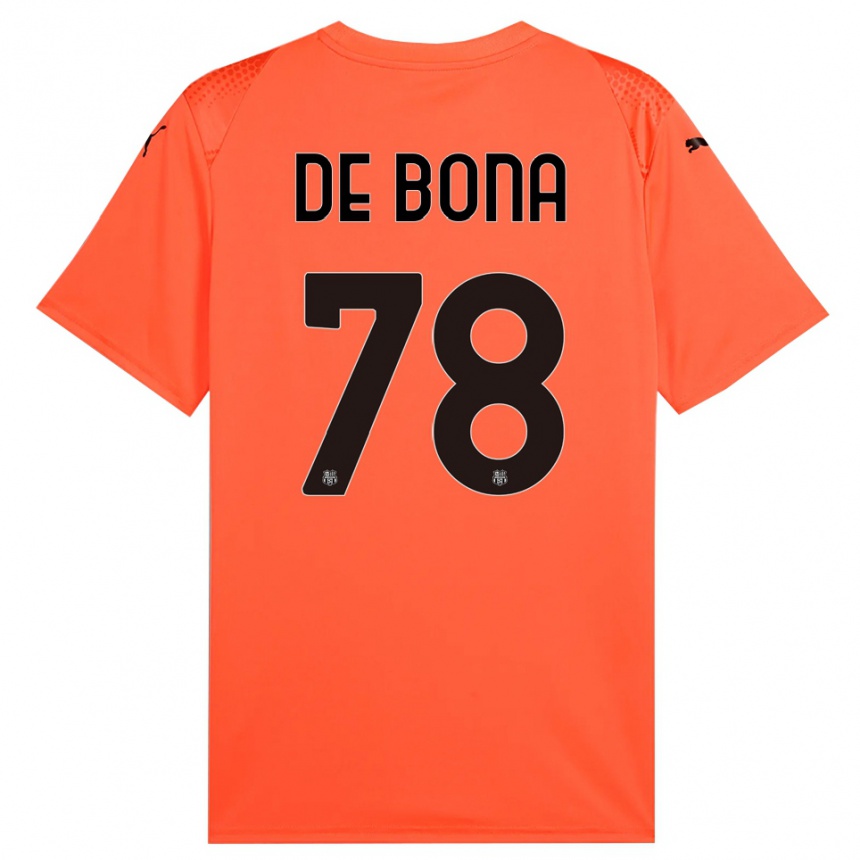 גברים כדורגל פרנצ'סקה דה בונה #78 שחור כתום חולצת שוער 2025/26
