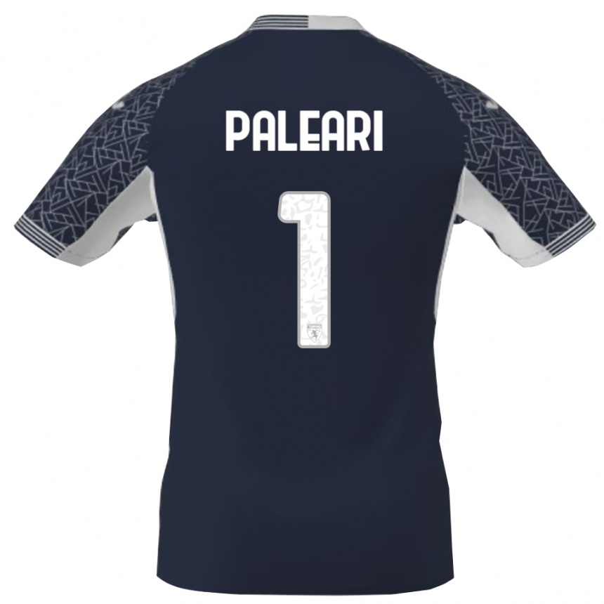 גברים כדורגל Alberto Paleari #1 כחול שחור לבן חולצת שוער 2025/26