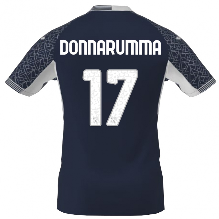 גברים כדורגל אנטוניו דונארומה #17 כחול שחור לבן חולצת שוער 2025/26
