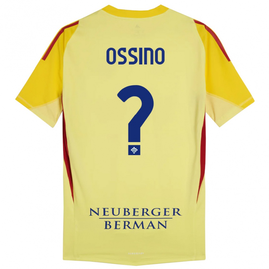 גברים כדורגל Daniel Ossino #0 צהוב בהיר שחור חולצת שוער 2025/26