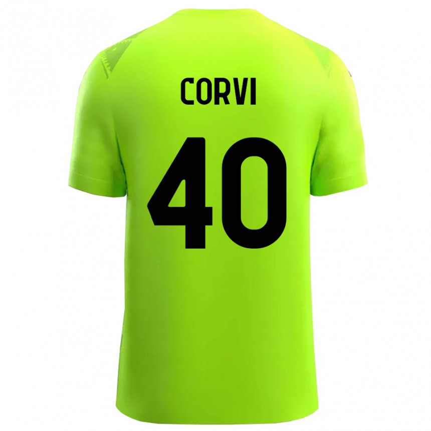 גברים כדורגל אדוארדו קורבי #40 ירוק דשא שחור חולצת שוער 2025/26