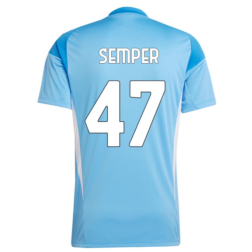 גברים כדורגל אדריאן שמפר #47 תכלת לבן חולצת שוער 2025/26