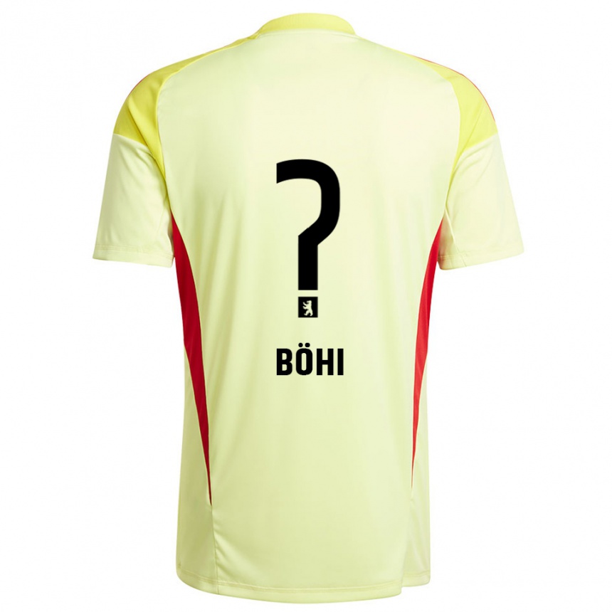 גברים כדורגל Nadine Böhi #0 צהוב בהיר שחור חולצת שוער 2025/26