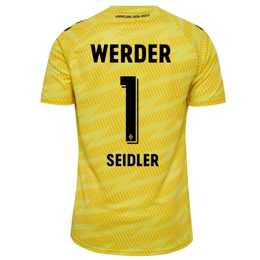 גברים כדורגל Calvin Seidler #1 שחור צהוב חולצת שוער 2025/26