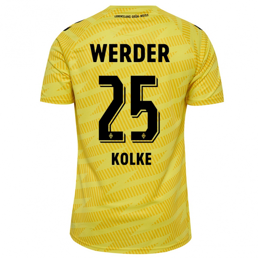 גברים כדורגל מרקוס קולקה #25 שחור צהוב חולצת שוער 2025/26