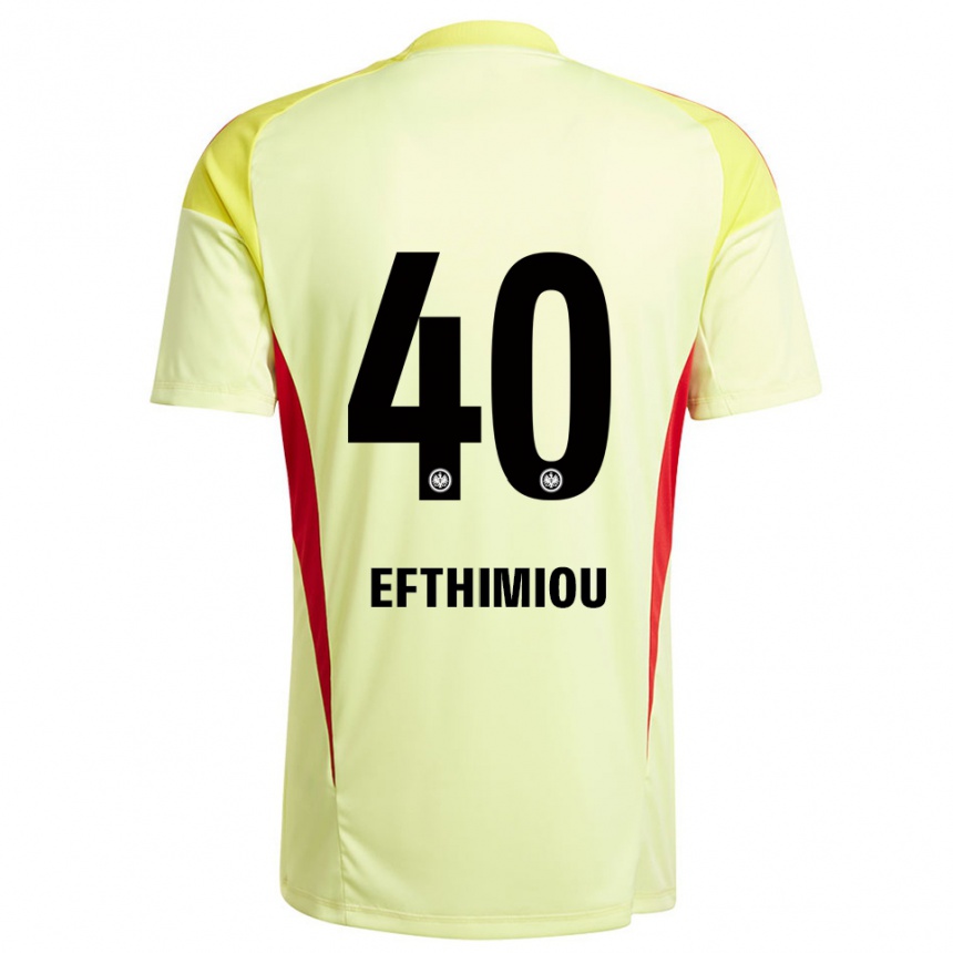 גברים כדורגל Sissis Efthimiou #40 צהוב בהיר שחור חולצת שוער 2025/26