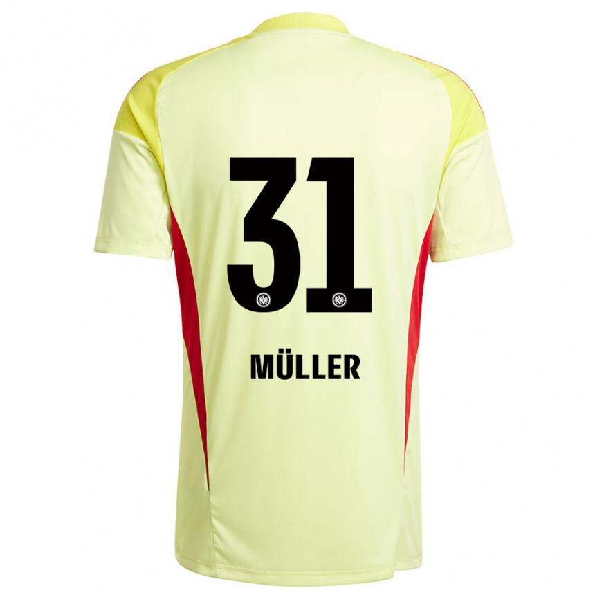 גברים כדורגל Laurin Müller #31 צהוב בהיר שחור חולצת שוער 2025/26