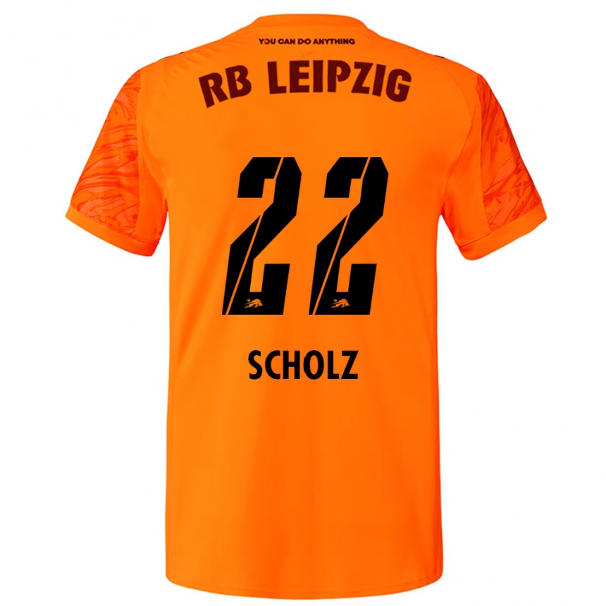 גברים כדורגל Emil Scholz #22 כתום אדום חולצת שוער 2025/26