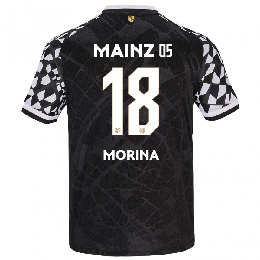 גברים כדורגל Genti Morina #18 שחור לבן חולצת שוער 2025/26