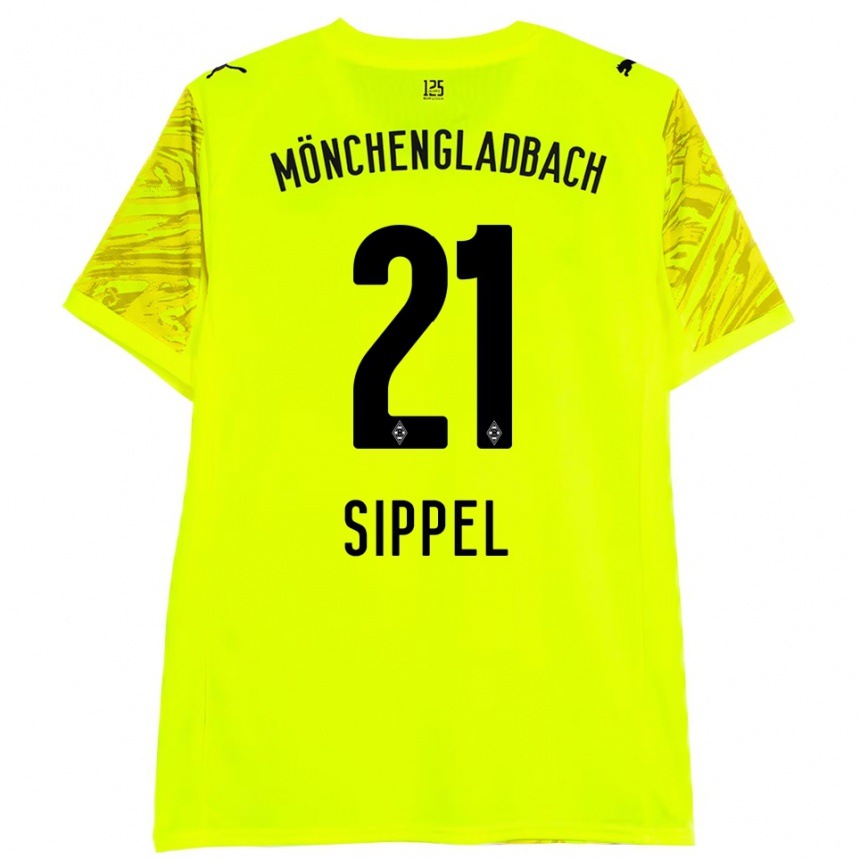 גברים כדורגל טוביאס זיפל #21 שחור צהוב חולצת שוער 2025/26