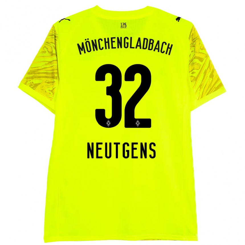 גברים כדורגל מקסימיליאן נויטגנס #32 שחור צהוב חולצת שוער 2025/26