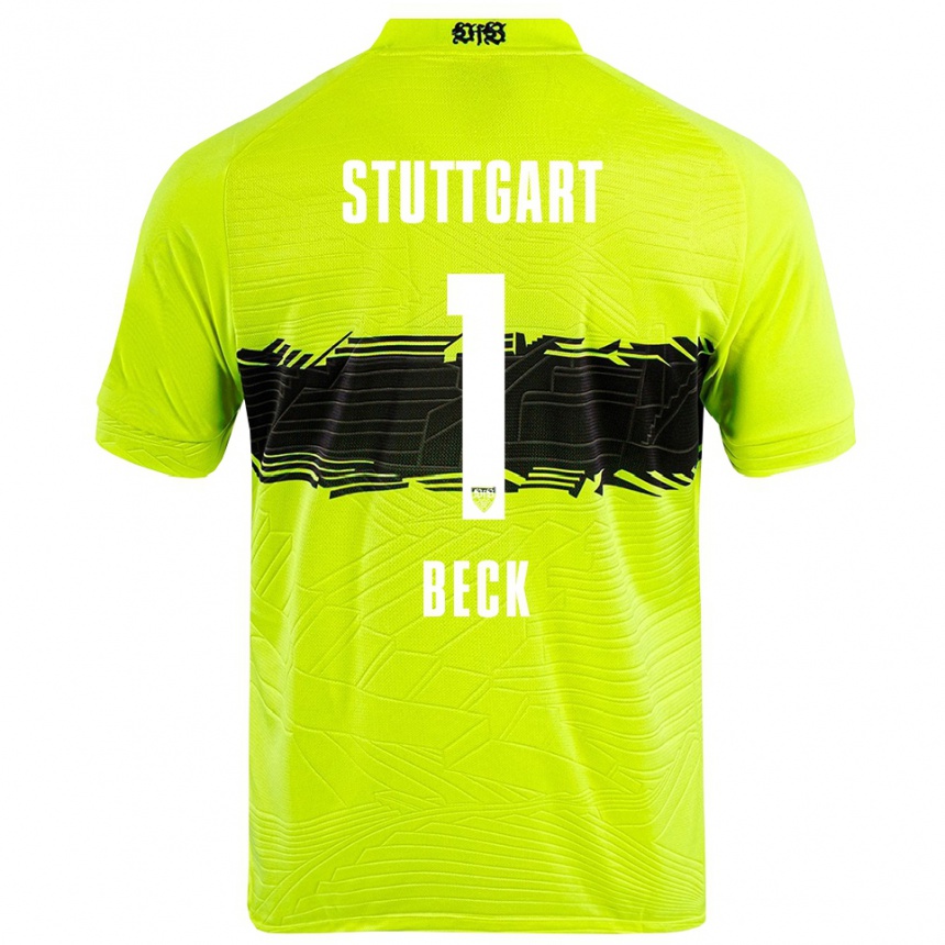 גברים כדורגל קיארה בק #1 צהוב ירוק שחור חולצת שוער 2025/26