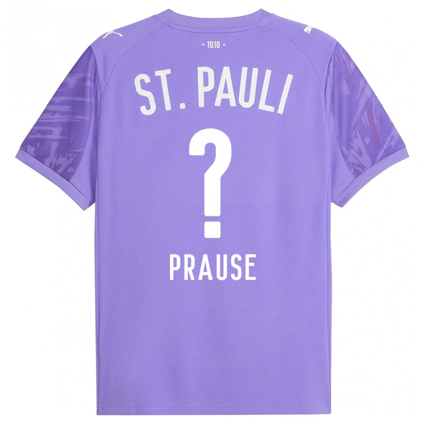 גברים כדורגל Sebastian Prause #0 שחור סגול בינוני חולצת שוער 2025/26