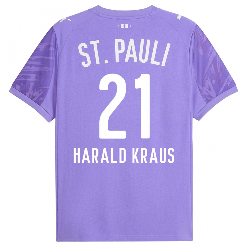 גברים כדורגל Stefan Harald Kraus #21 שחור סגול בינוני חולצת שוער 2025/26