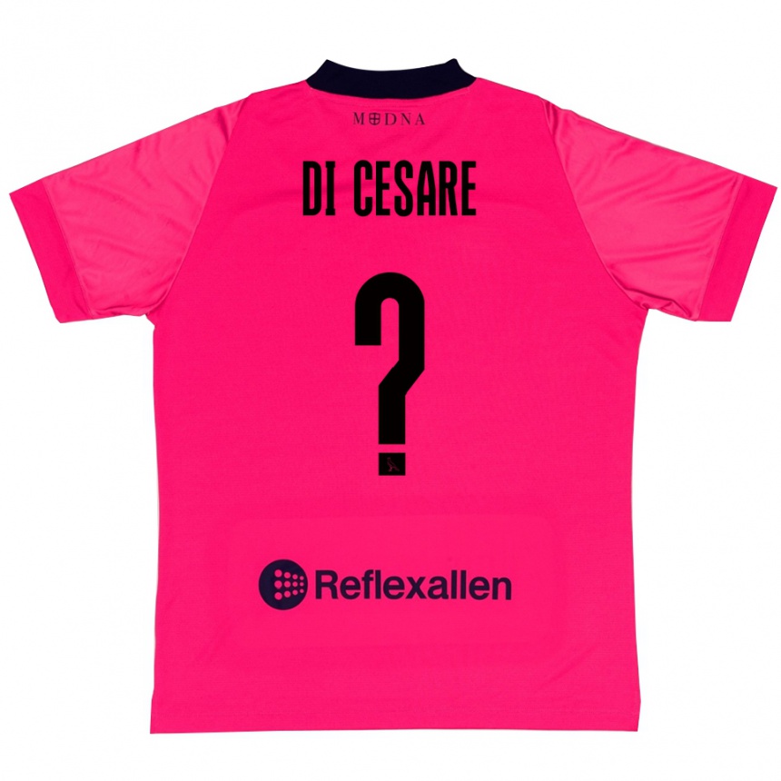 גברים כדורגל Gabriele Di Cesare #0 ורוד עמוק שחור חולצת שוער 2025/26