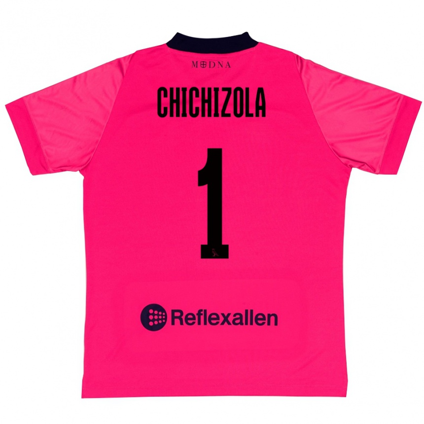 גברים כדורגל לאנדרו צ'יצ'יזולה #1 ורוד עמוק שחור חולצת שוער 2025/26
