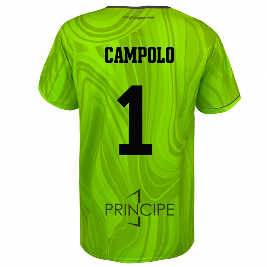 גברים כדורגל Alessandro Campolo #1 שחור ירוק צהוב חולצת שוער 2025/26