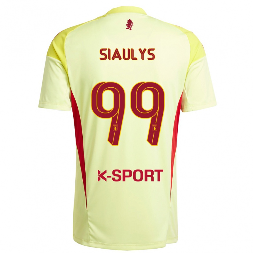 גברים כדורגל Ovidijus Siaulys #99 אדום צהוב בהיר חולצת שוער 2025/26