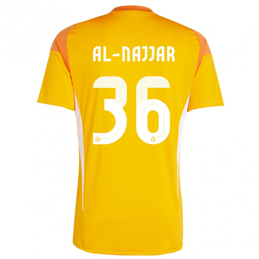 גברים כדורגל רחד אל-נג׳אר #36 לבן צהוב כתום חולצת שוער 2025/26