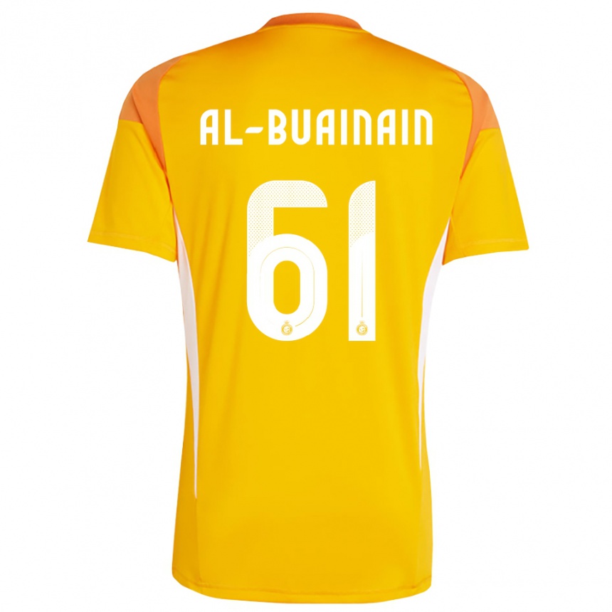 גברים כדורגל Mubarak Al-Buainain #61 לבן צהוב כתום חולצת שוער 2025/26