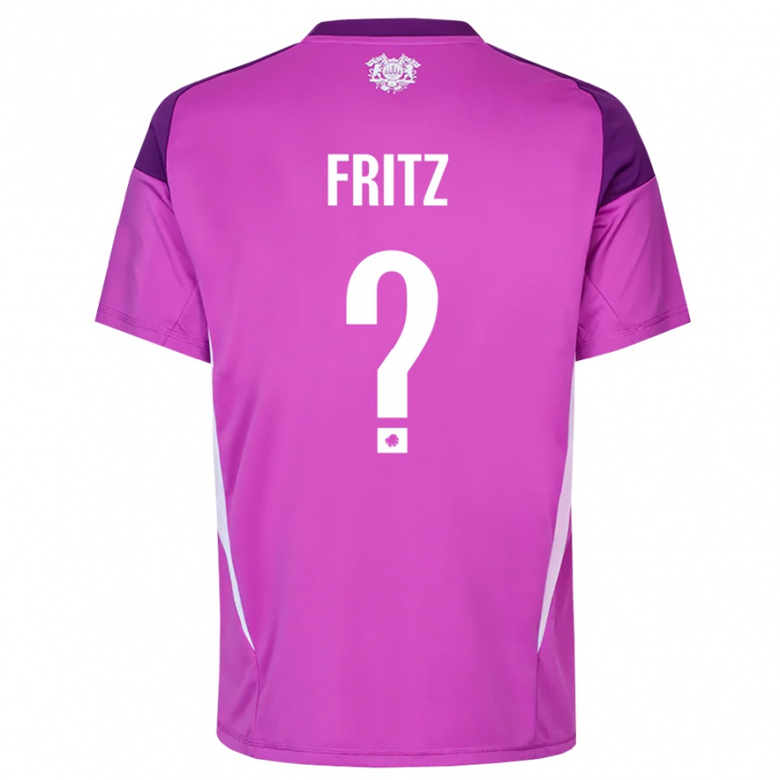 גברים כדורגל Gustav Fritz #0 לבן סגול לילך חולצת שוער 2025/26