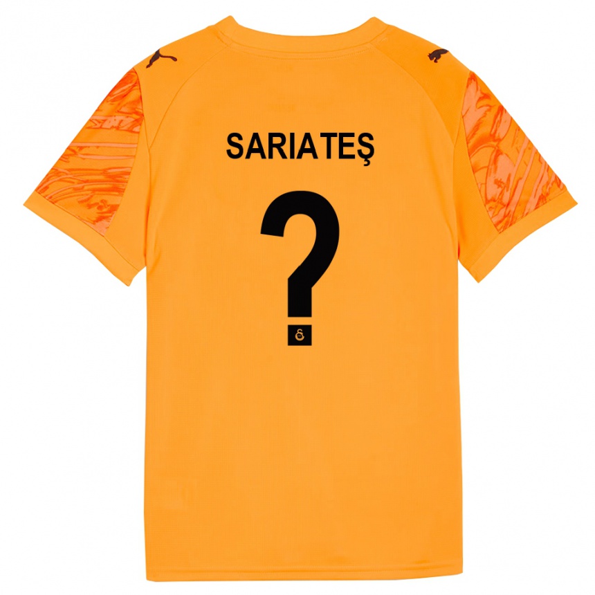 גברים כדורגל Taha Sarıateş #0 שחור כתום כהה חולצת שוער 2025/26