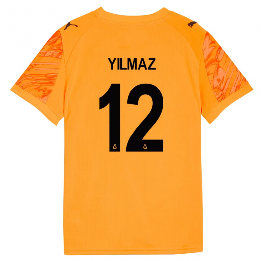 גברים כדורגל ארדה יאקופ יילמאז #12 שחור כתום כהה חולצת שוער 2025/26