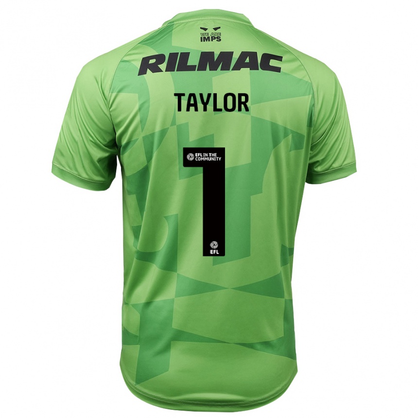 גברים כדורגל Jaden Taylor #1 ירוק בהיר חולצת שוער 2025/26