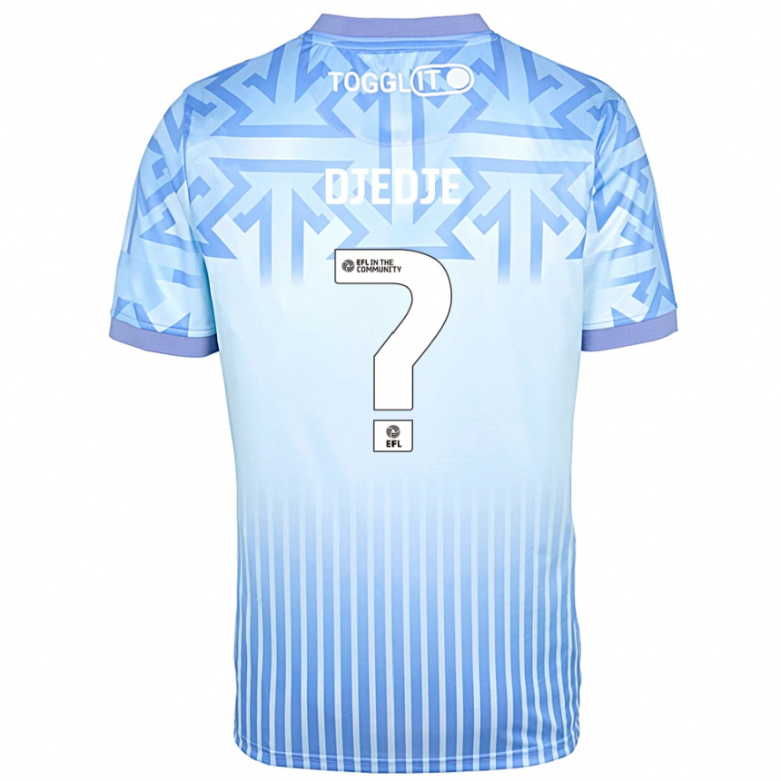 גברים כדורגל Eterne Djedje #0 לבן כחול בהיר חולצת שוער 2025/26