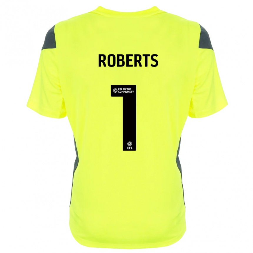 גברים כדורגל מיילס רוברטס #1 שחור ירוק פלורסנט חולצת שוער 2025/26