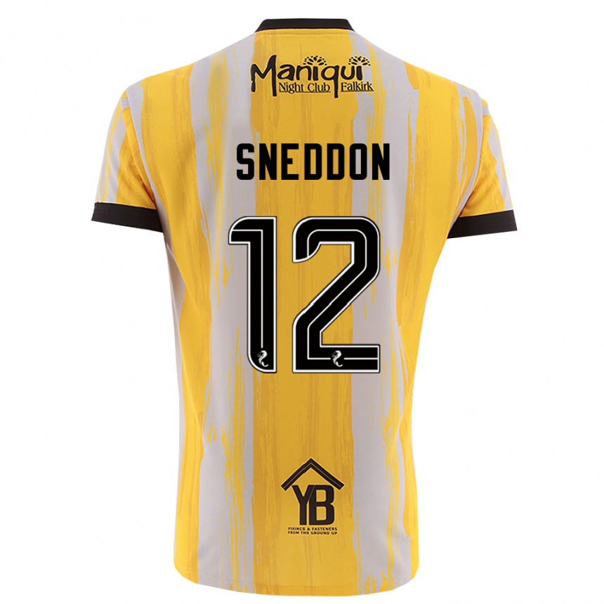 גברים כדורגל ג'יימי סנדון #12 שחור צהוב חולצת שוער 2025/26