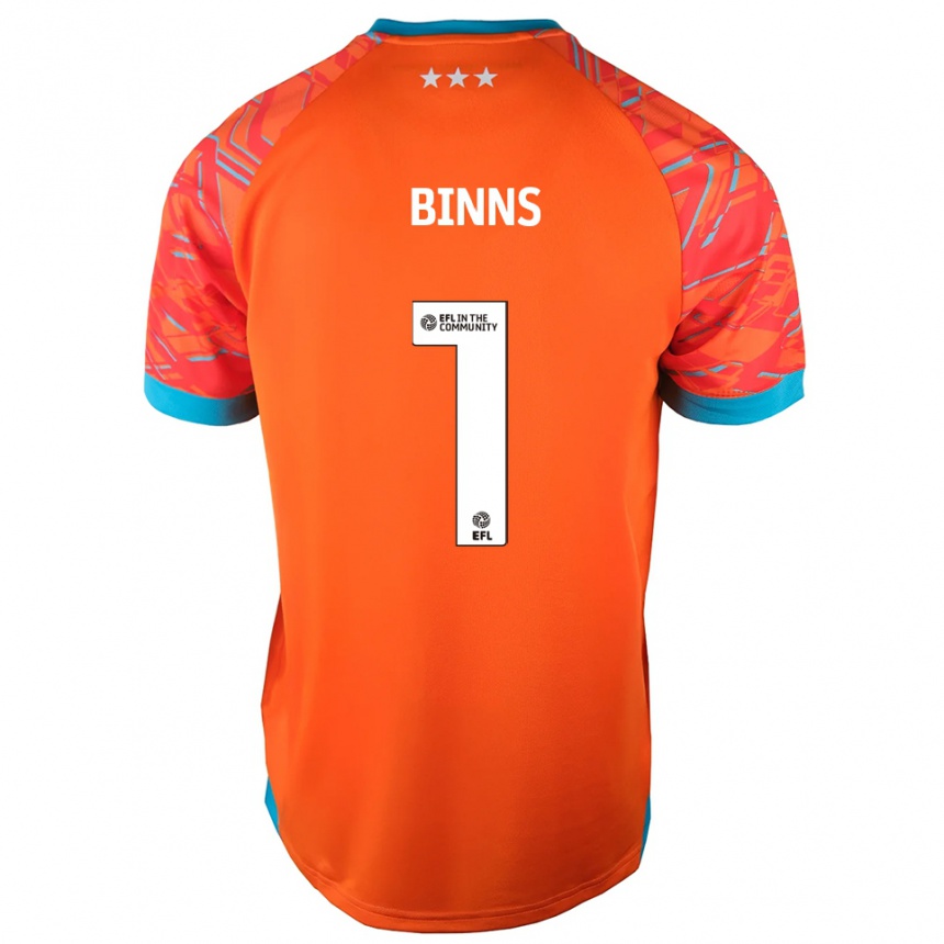 גברים כדורגל Charlie Binns #1 לבן כתום חולצת שוער 2025/26