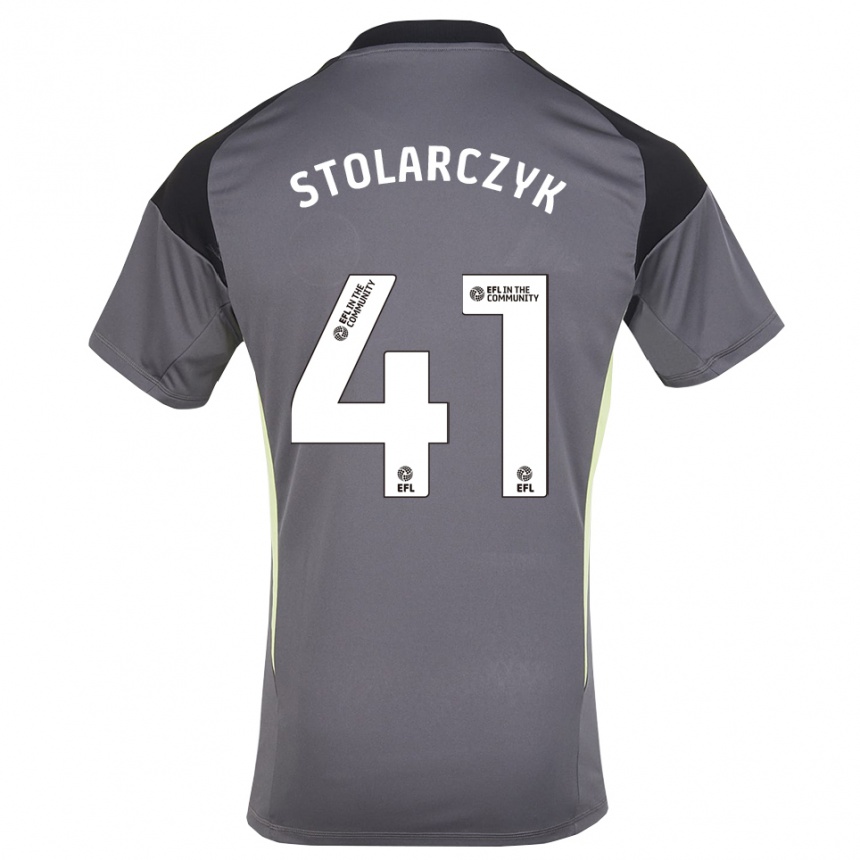 גברים כדורגל יעקב סטולרצ'יק #41 לבן אפור חולצת שוער 2025/26