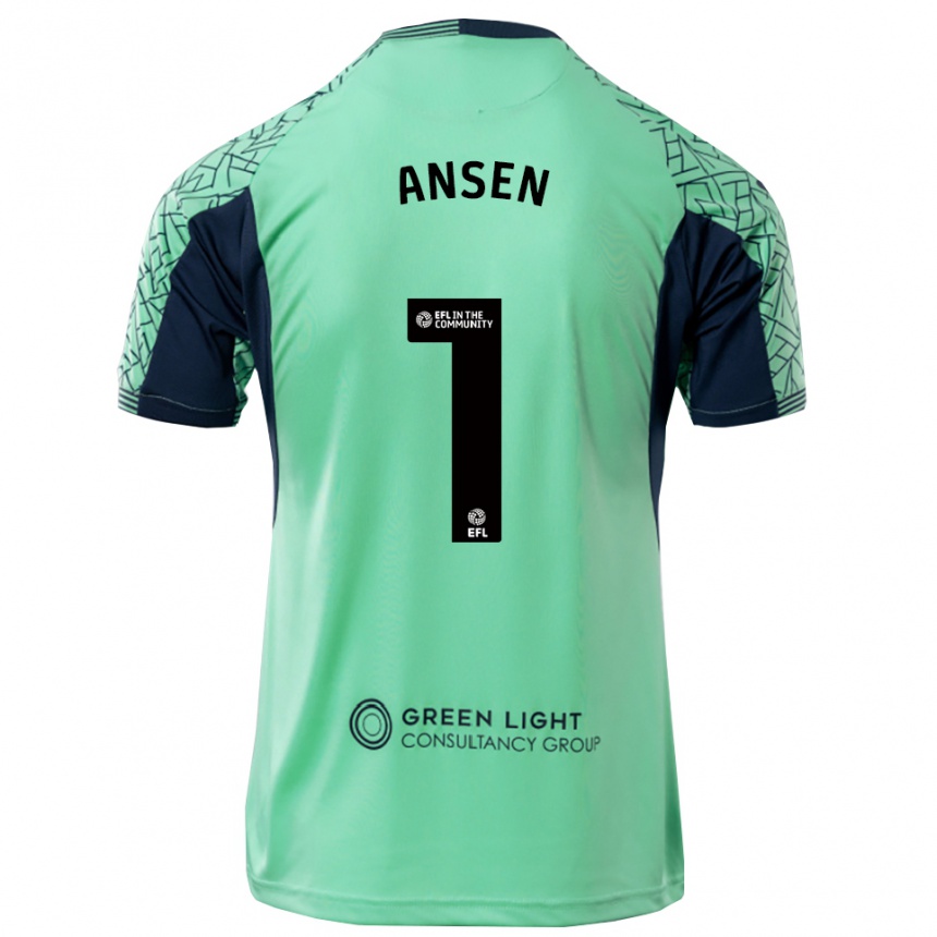 גברים כדורגל קיילב אנסן #1 שחור אקווה חולצת שוער 2025/26