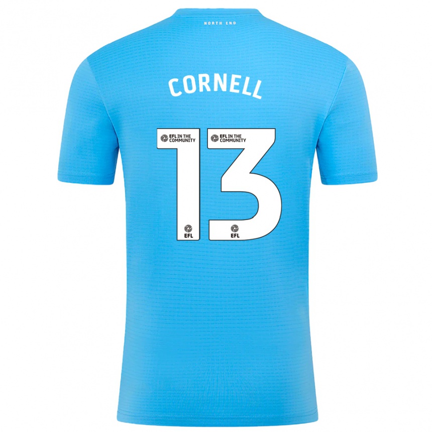 גברים כדורגל דייוויד קורנל #13 לבן כחול חולצת שוער 2025/26