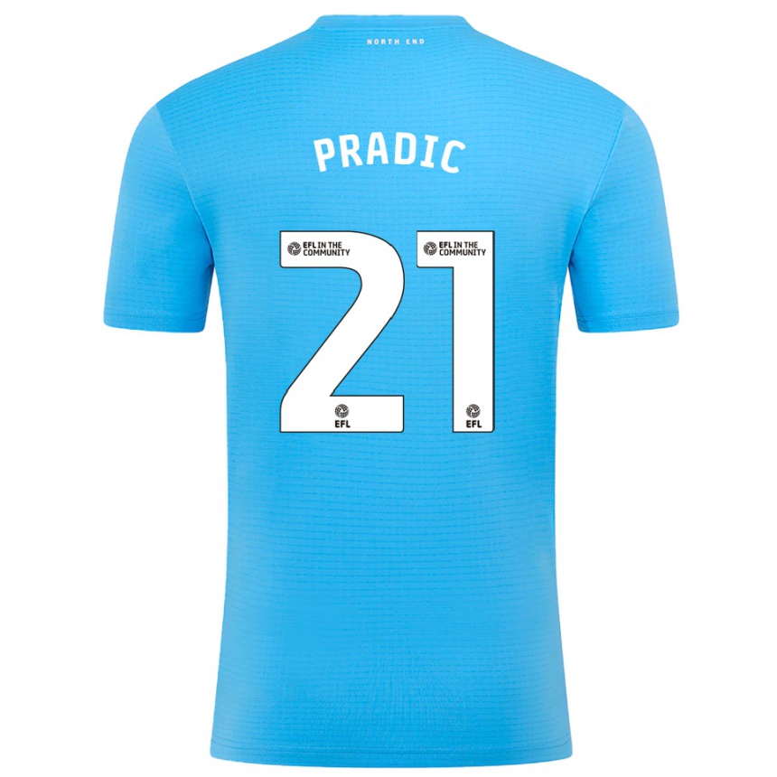 גברים כדורגל ג'יימס פראדיץ' #21 לבן כחול חולצת שוער 2025/26