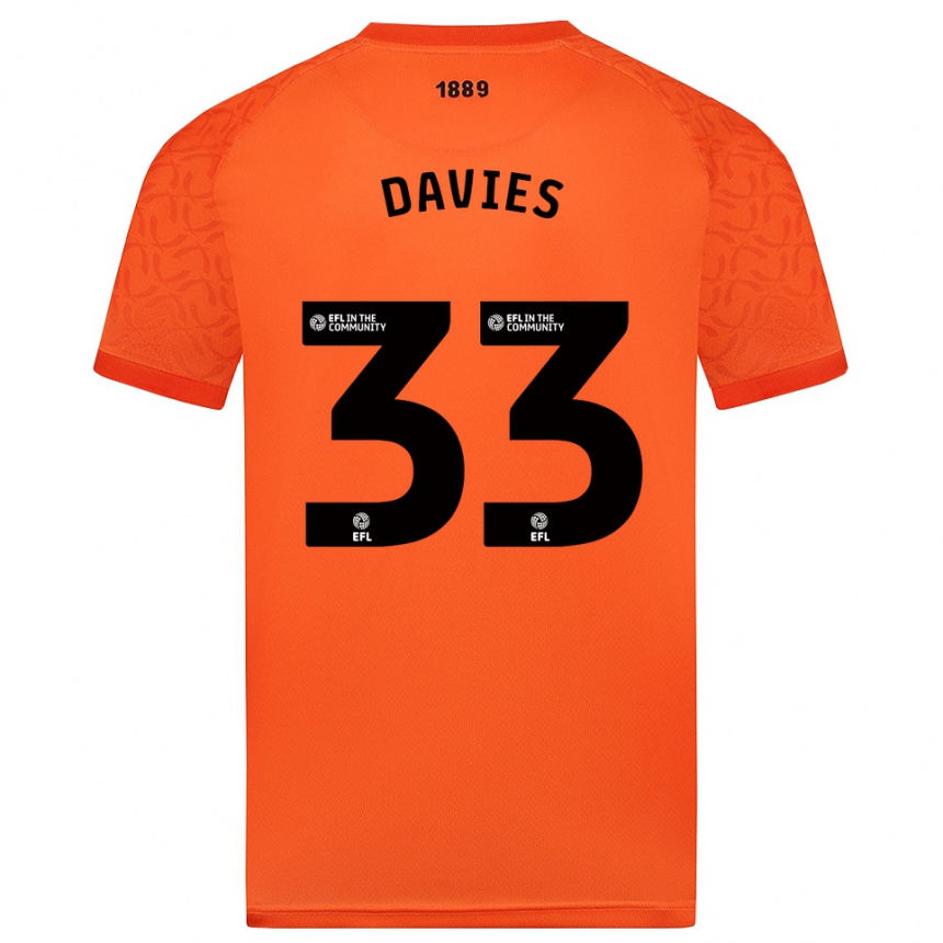 גברים כדורגל בת׳אן דייוויס #33 שחור כתום חולצת שוער 2025/26